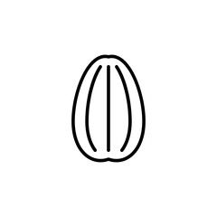 Sunflower Seed Line Icon In A Simple Style. Vector sign in a simple style isolated on a white background. 64x64 pixel