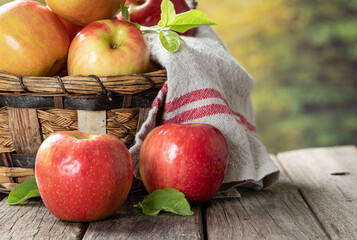 Closeup of Tasty Red Apples