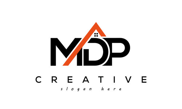 initial MDP letters real estate construction logo vector	