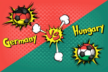 Soccer game Germany vs Hungary