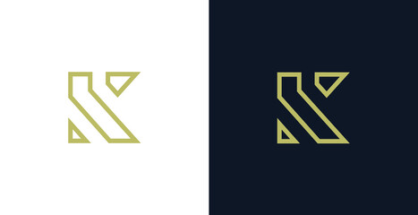 Letter K logo or monogram. blank for business card. For your business. Vector sign