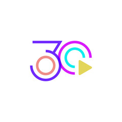 30 line logo vector icon illustration modern style for your business