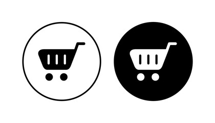 Shopping icon set. Shopping cart icon. Trolley icon vector