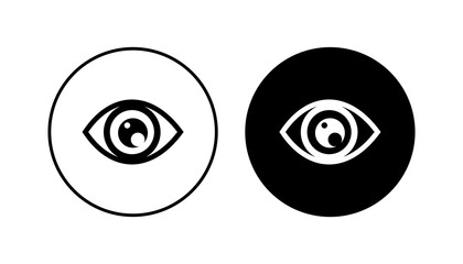 Eye icon set. Eye vector icon. Look and Vision icon.