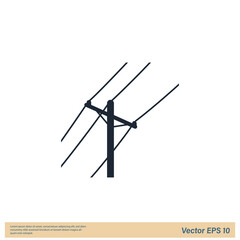 power pole icon vector illustration