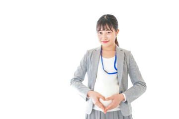 妊娠中の若いビジネスウーマン