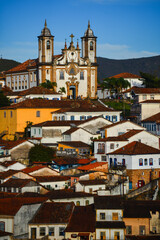 A partial view of the historic colonial centre of Ouro Preto, Minas Gerais state, Brazil