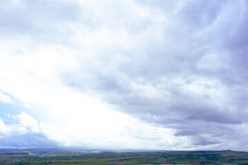 Mountain Landscape. Panoramic View Of Mountains Against Sky During Sunset