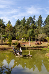 Paisagem composta de árvores e água