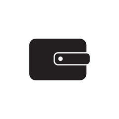 wallet icon, black and white wallet icon vector illustration, for user interface apps