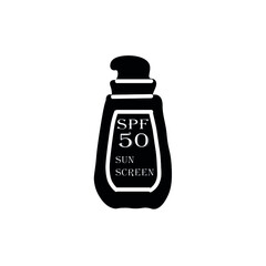 spf cream vector type icon