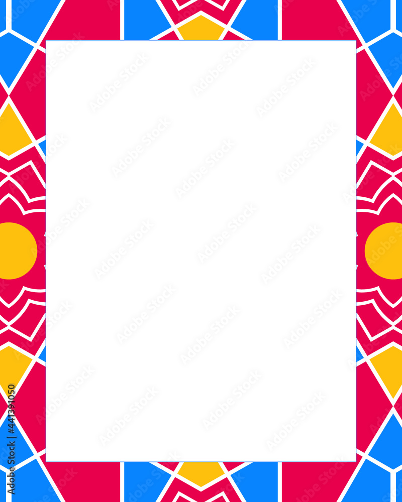 Poster abstract blank frame or poster design template for identity, congratulation and text copy space. vec