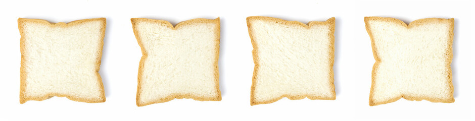 sliced bread isolated white background	
