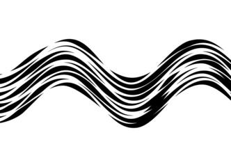 Abstract water wave. Modern abstract black and white vector background