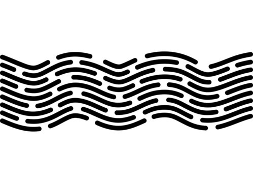 Abstract pattern of wavy black lines on a white background Modern abstract black and white vector background.