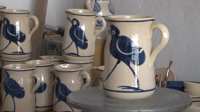 Process of making a ceramic piece.