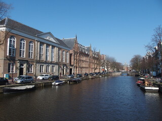 Grachtenszene in Amsterdam, Niederlande
