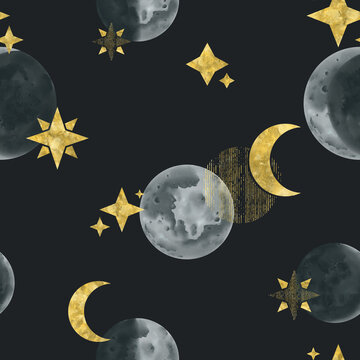 Geometric Celestial Half Moon Illustration Set Mystical Lunar Phase Tattoo  Spiritual Esoteric Prints Stock Illustration - Download Image Now - iStock