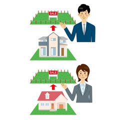 持ち家売却を推薦する不動産屋の営業マン