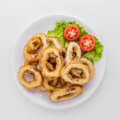 Fried calamari rings