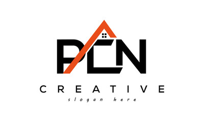 initial PCN letters real estate construction logo vector	
 - obrazy, fototapety, plakaty