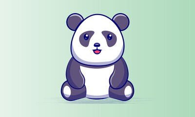 panda cartoon illustration vector icon