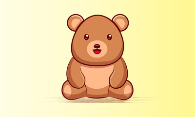 bear cartoon illustration vector icon