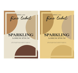 LABEL FOR WHITE AND RED CLASSIC WINE BOTTLES