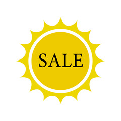 Summer sale icon on a white background, vector illustration