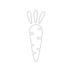 carrot icon on a white background, vector illustration