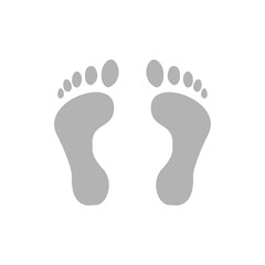 Fototapeta na wymiar human footprint icon on a white background, vector illustration