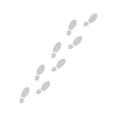 footprint icon on a white background, vector illustration