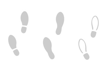footprint icon on a white background, vector illustration