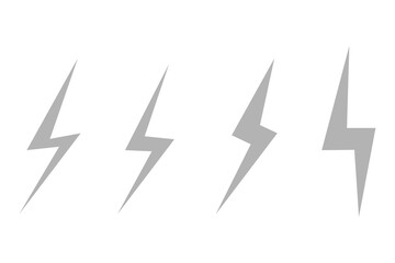 lightning icon on a white background, vector illustration