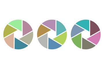 lens icon on a white background, vector illustration