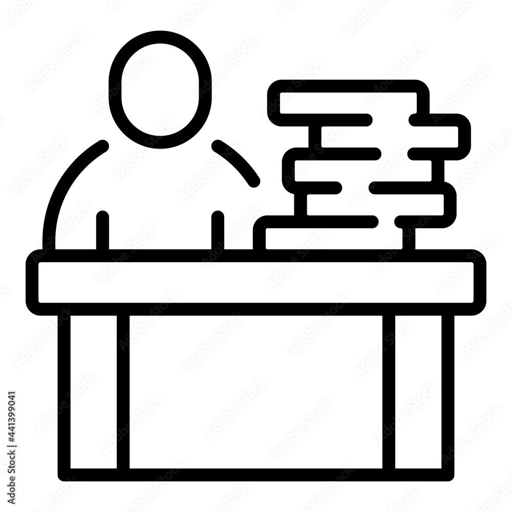 Aufkleber home desktop work icon. outline home desktop work vector icon for web design isolated on white backg
