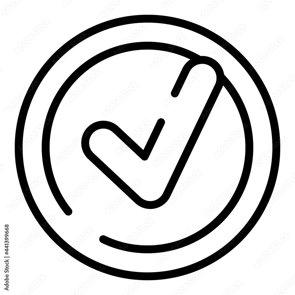 Poster regulated products approved icon. outline regulated products approved vector icon for web design iso