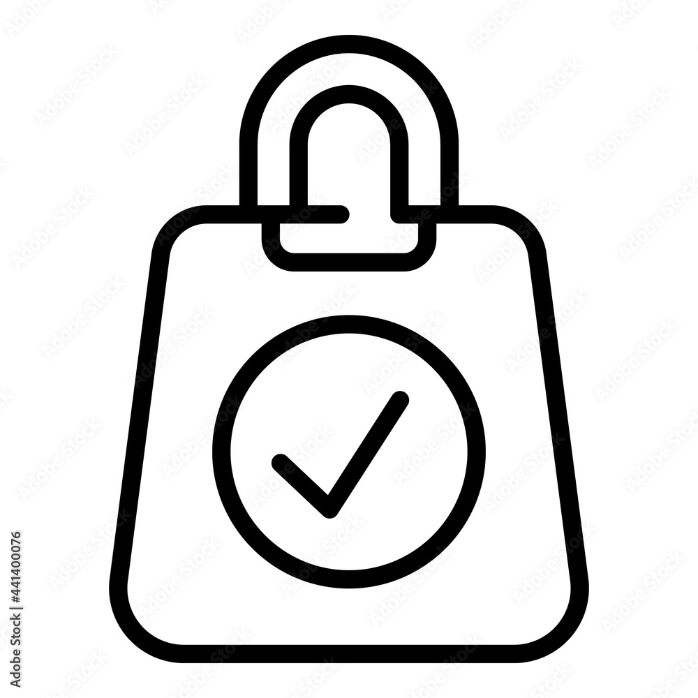 Poster regulated products bag icon. outline regulated products bag vector icon for web design isolated on w