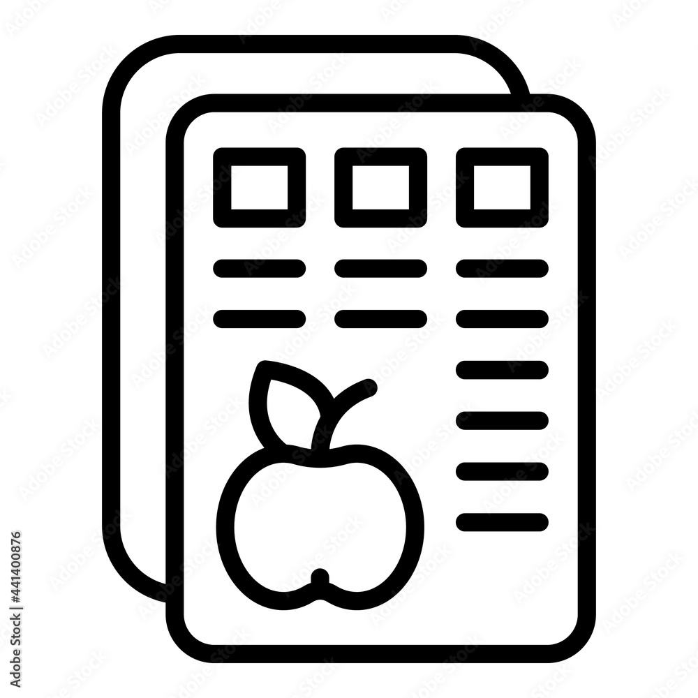 Aufkleber regulated products fruits icon. outline regulated products fruits vector icon for web design isolate
