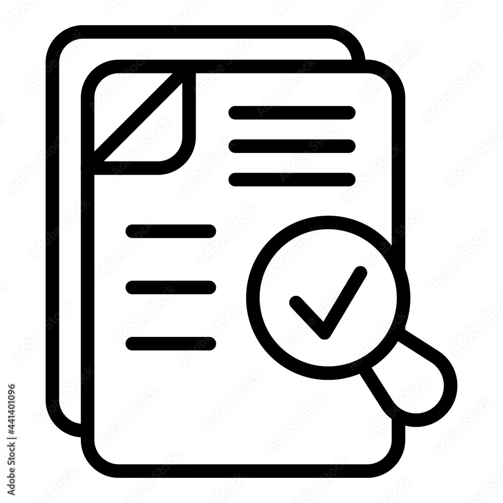 Poster regulated products search icon. outline regulated products search vector icon for web design isolate