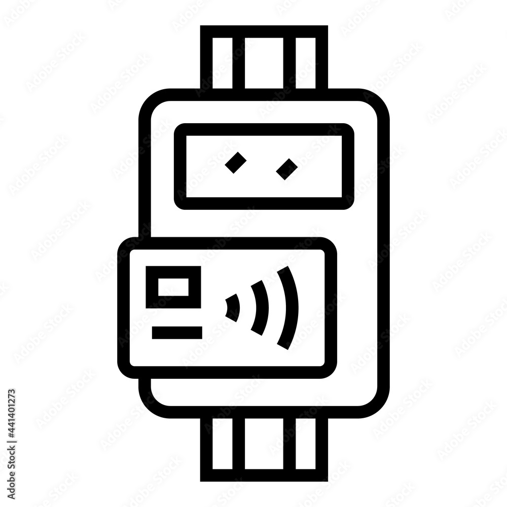 Poster subway ticket machine icon. outline subway ticket machine vector icon for web design isolated on whi