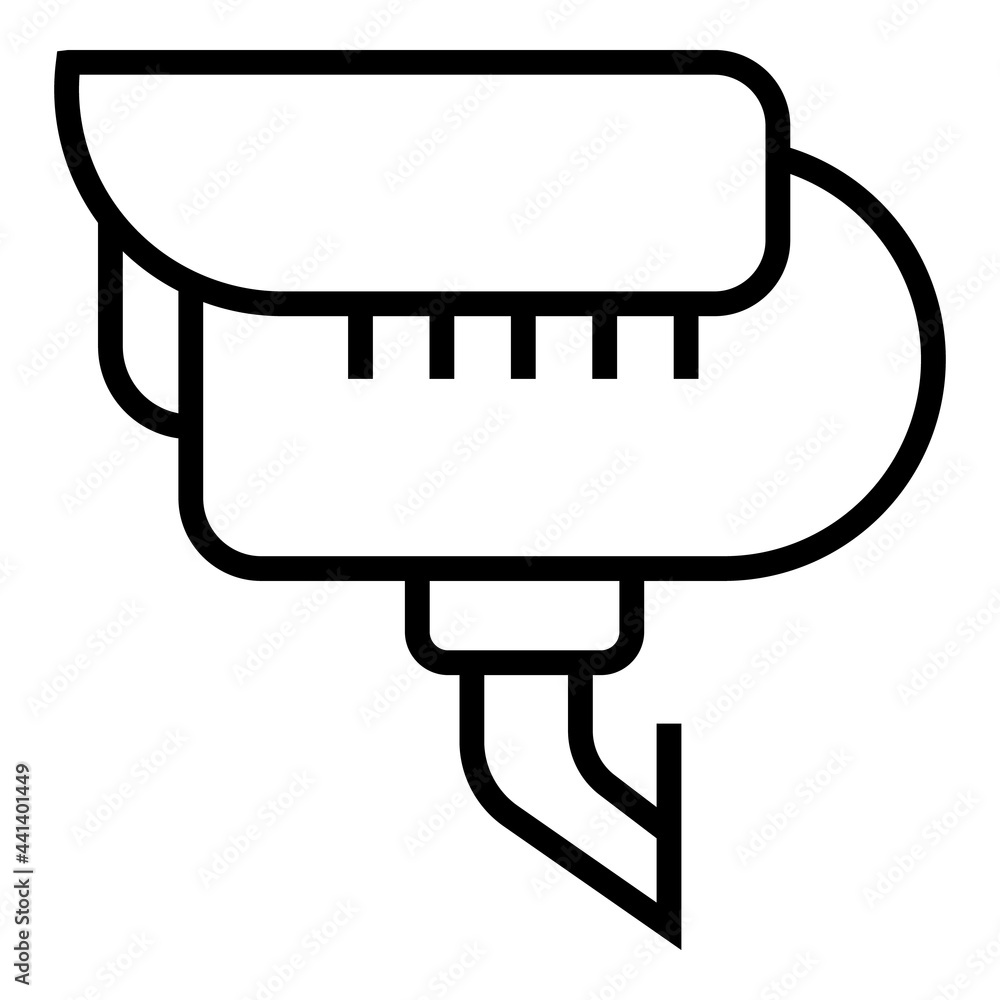 Poster subway camera icon. outline subway camera vector icon for web design isolated on white background