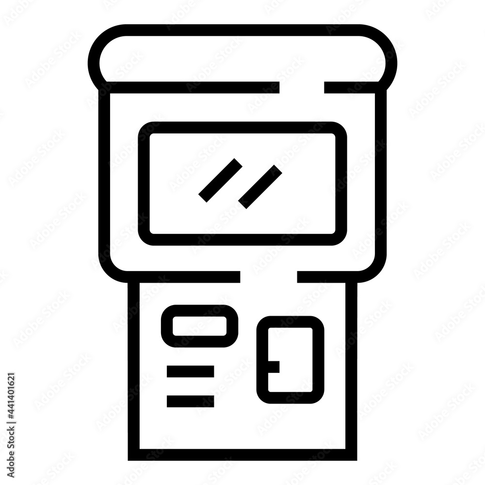Aufkleber subway ticket icon. outline subway ticket vector icon for web design isolated on white background
