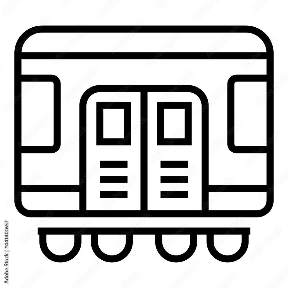 Poster subway metro icon. outline subway metro vector icon for web design isolated on white background