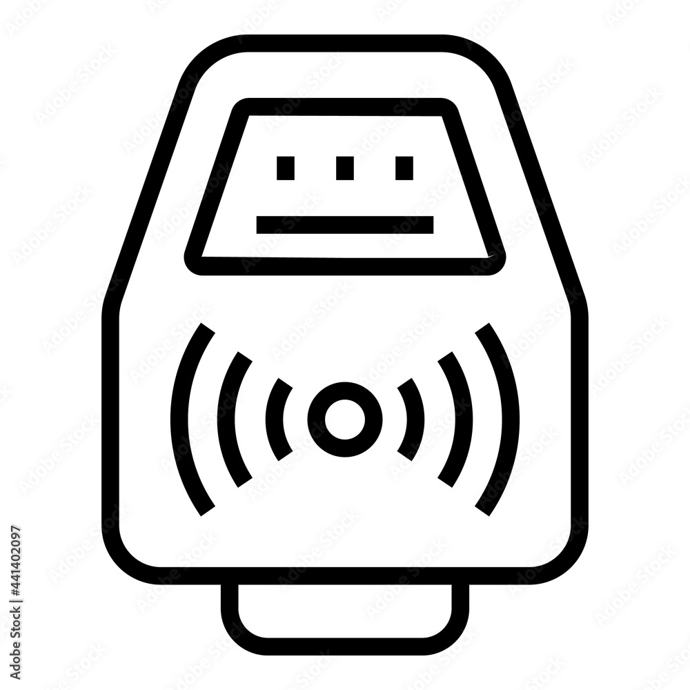 Poster subway wireless ticket icon. outline subway wireless ticket vector icon for web design isolated on w