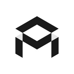 Letter M Box Business Logo Design