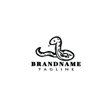 cute snake logo cartoon icon vector creative