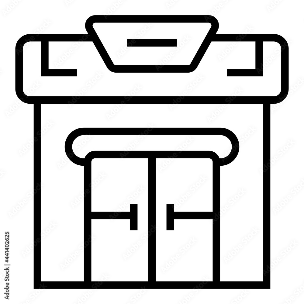 Poster metro exit icon. outline metro exit vector icon for web design isolated on white background