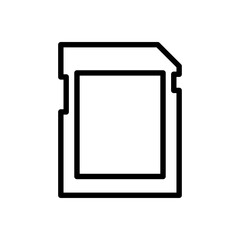 sim card icon line style vector