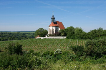 Kirche Maria im Weingarten in Volkach Mainfranken - Weinberg
